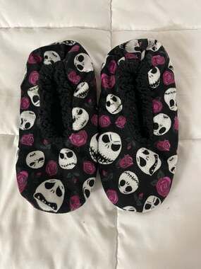 New Nightmare Before Christmas Women Slippers Socks 2pk One Sz Fits Most